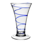 William Yeoward Bella Blue Vase 11" / 28cm in Blue, handmade crystal, on a white background