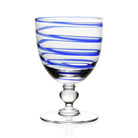William Yeoward Bella Blue Wine in Blue, handmade crystal, on a white background