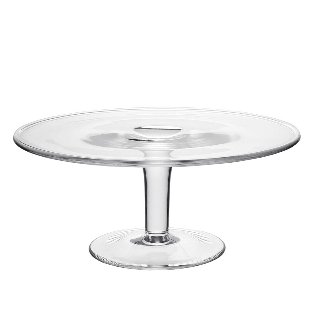 William Yeoward Bella Cake Stand Plain, handmade crystal, on a white background
