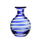 William Yeoward Bella Carafe 18oz / 500ml in Blue, handmade crystal, on a white background