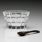 William Yeoward Blodwyn Salt Dish with Spoon, handmade crystal, detail view