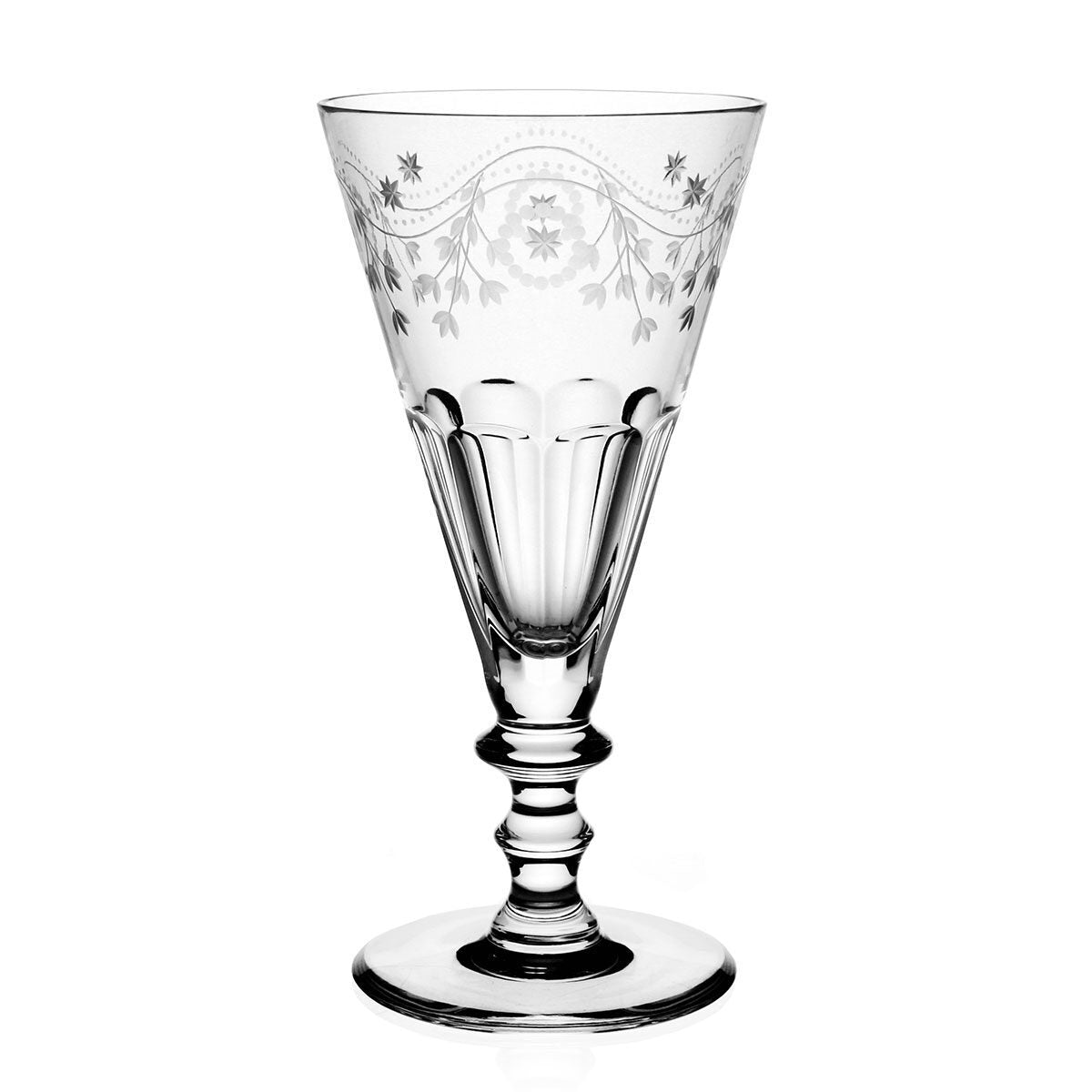 William Yeoward Bunny Goblet, handmade crystal, on a white background