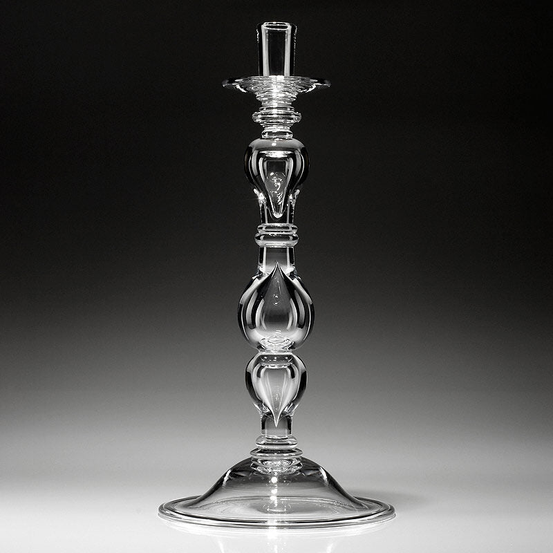 William Yeoward Candida Pair of Candlesticks 20" / 51cm, handmade crystal, detail view