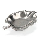 William Yeoward Carine Platinum Leaf Dish in Platinum, fine bone china, on a white background