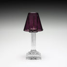 William Yeoward Carmen Candle Lamp Amethyst 12" / 30.5cm in Amethyst, handmade crystal, detail view