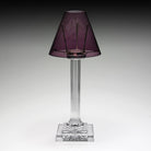 William Yeoward Carmen Candle Lamp Amethyst 16" / 40.5cm in Amethyst, handmade crystal, detail view