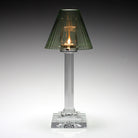 William Yeoward Carmen Candle Lamp Green 16" / 40.5cm in Green, handmade crystal, detail view