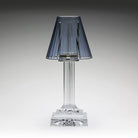 William Yeoward Carmen Candle Lamp Ocean Blue 12" / 30.5cm in Blue, handmade crystal, detail view