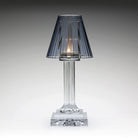 William Yeoward Carmen Candle Lamp Ocean Blue 12" / 30.5cm in Blue, handmade crystal, detail view