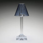 William Yeoward Carmen Candle Lamp Ocean Blue 16" / 40.5cm in Blue, handmade crystal, detail view