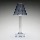 William Yeoward Carmen Candle Lamp Ocean Blue 16" / 40.5cm in Blue, handmade crystal, detail view