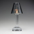 William Yeoward Carmen Candle Lamp Smoke 12" / 30.5cm in Smoke, handmade crystal, detail view