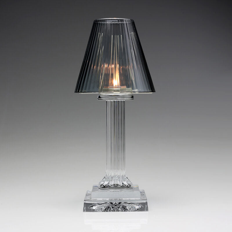 William Yeoward Carmen Candle Lamp Smoke 12" / 30.5cm in Smoke, handmade crystal, detail view