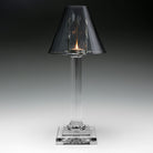 William Yeoward Carmen Candle Lamp Smoke 16" / 40.5cm in Smoke, handmade crystal, detail view