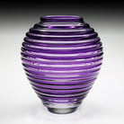 William Yeoward Circe Vase Amethyst 11" / 28cm in Amethyst, handmade crystal, detail view