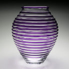 William Yeoward Circe Vase Amethyst 16" / 40.5cm in Amethyst, handmade crystal, detail view