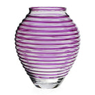 William Yeoward Circe Vase Amethyst 16" / 40.5cm in Amethyst, handmade crystal, on a white background