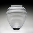 William Yeoward Circe Vase Frost 11" / 28cm in White, handmade crystal, detail view