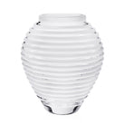 William Yeoward Circe Vase Frost 11" / 28cm in White, handmade crystal, on a white background