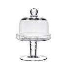 William Yeoward Classic Cake Dome & Stand 5"/ 125mm, handmade crystal, on a white background