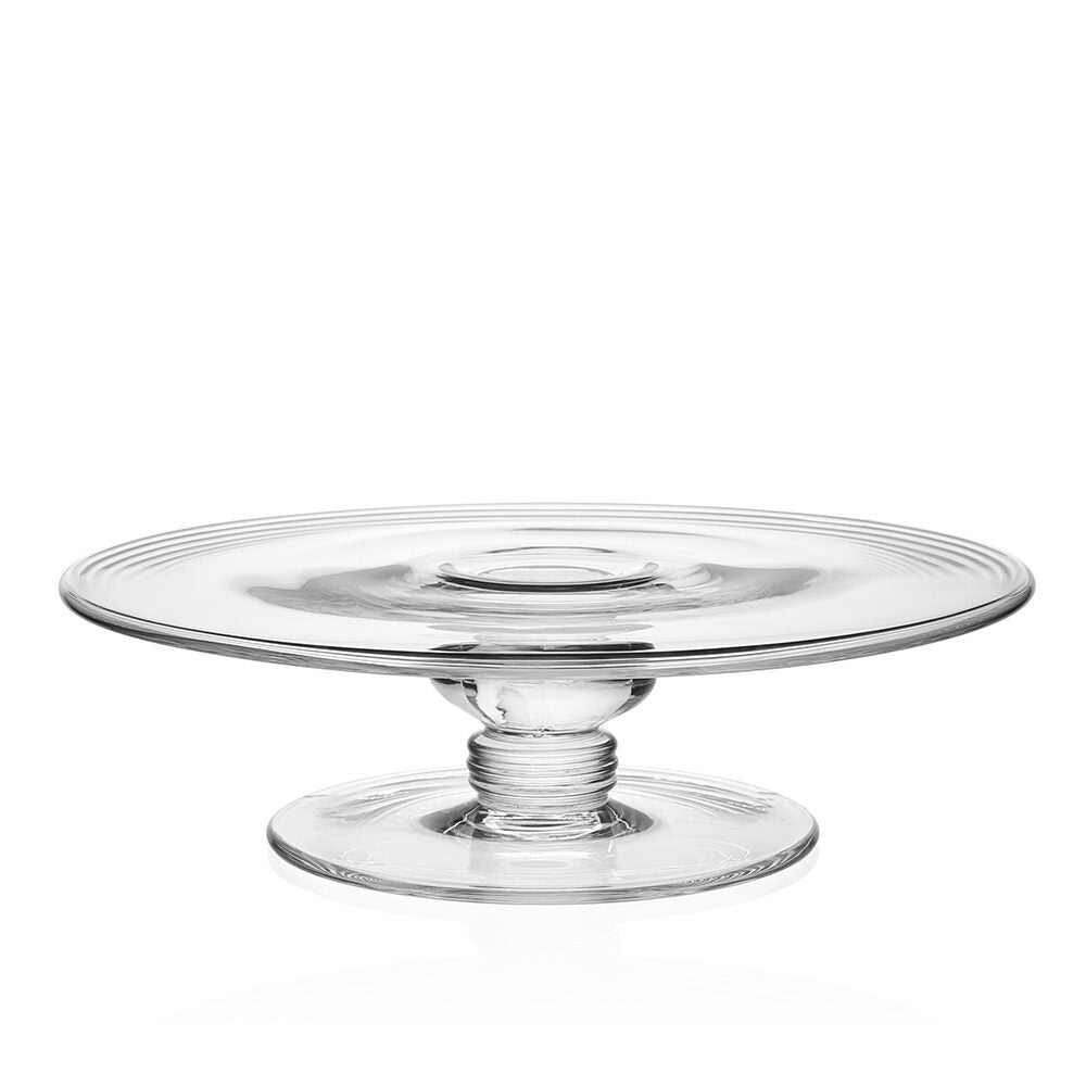 William Yeoward Classic Cheese Platter, handmade crystal, on a white background