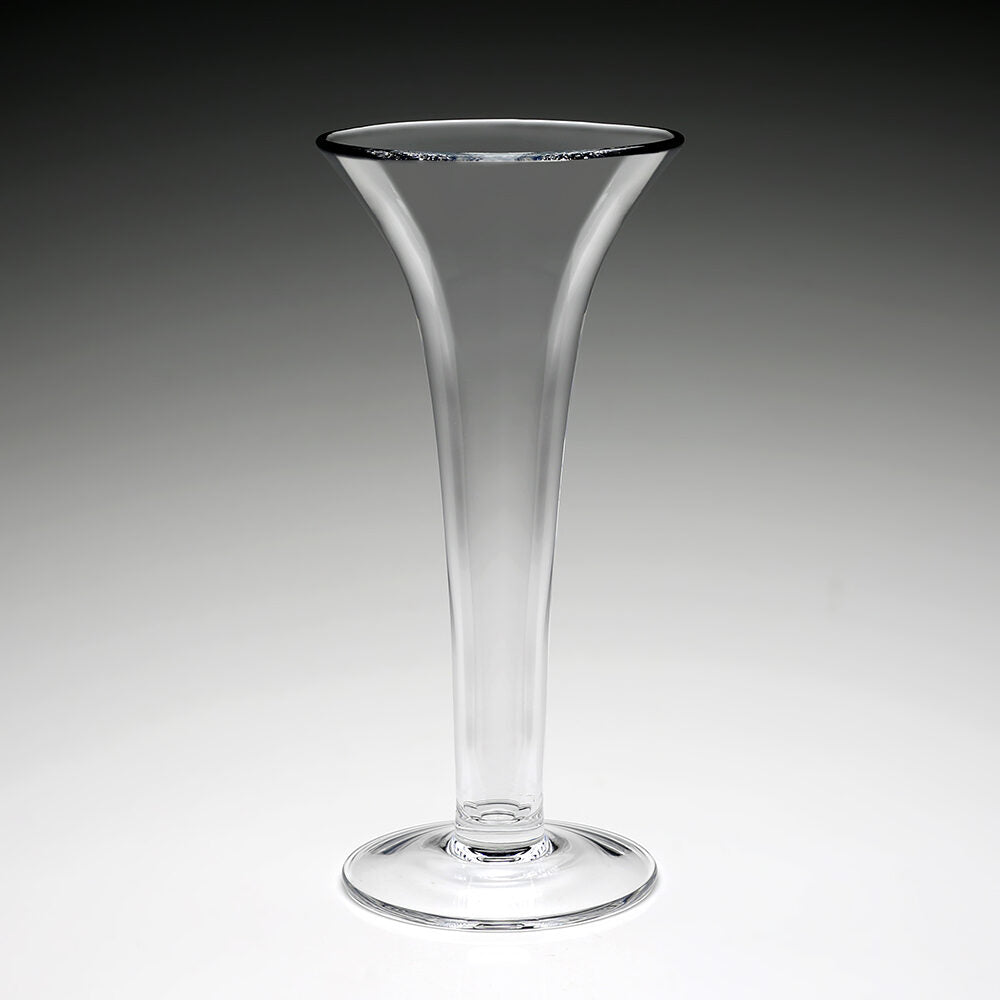William Yeoward Classic Flower Vase 10" / 25.5cm, handmade crystal, on a white background