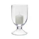 William Yeoward Classic Footed Hurricane 11" / 28cm with Candle, handmade crystal, detail view