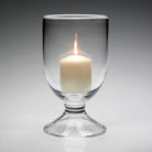 William Yeoward Classic Footed Hurricane 11" / 28cm with Candle, handmade crystal, detail view