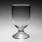 William Yeoward Classic Footed Hurricane 11" / 28cm with Candle, handmade crystal, on a white background