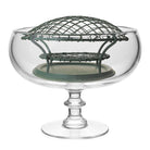 William Yeoward Classic Footed Rose Bowl & Wire, handmade crystal, on a white background