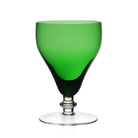 William Yeoward Classic Goblet Forest in Forest Green, handmade crystal, on a white background