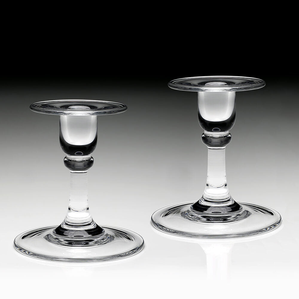 William Yeoward Classic Pair of Candlesticks 5" / 127mm, handmade crystal, detail view