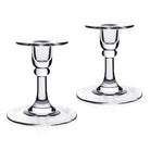 William Yeoward Classic Pair of Candlesticks 5" / 127mm, handmade crystal, on a white background