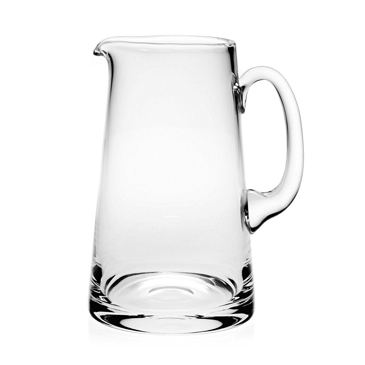 William Yeoward Classic Pitcher 2 Pint, handmade crystal, on a white background