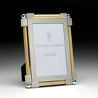 William Yeoward Classic Raw Silk Biscuit 4" x 6" in Biscuit, photo frame, detail view