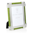 William Yeoward Classic Shagreen Lime Green 4" x 6", photo frame, detail view