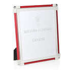 William Yeoward Classic Shagreen Scarlet 8" x 10", photo frame, detail view