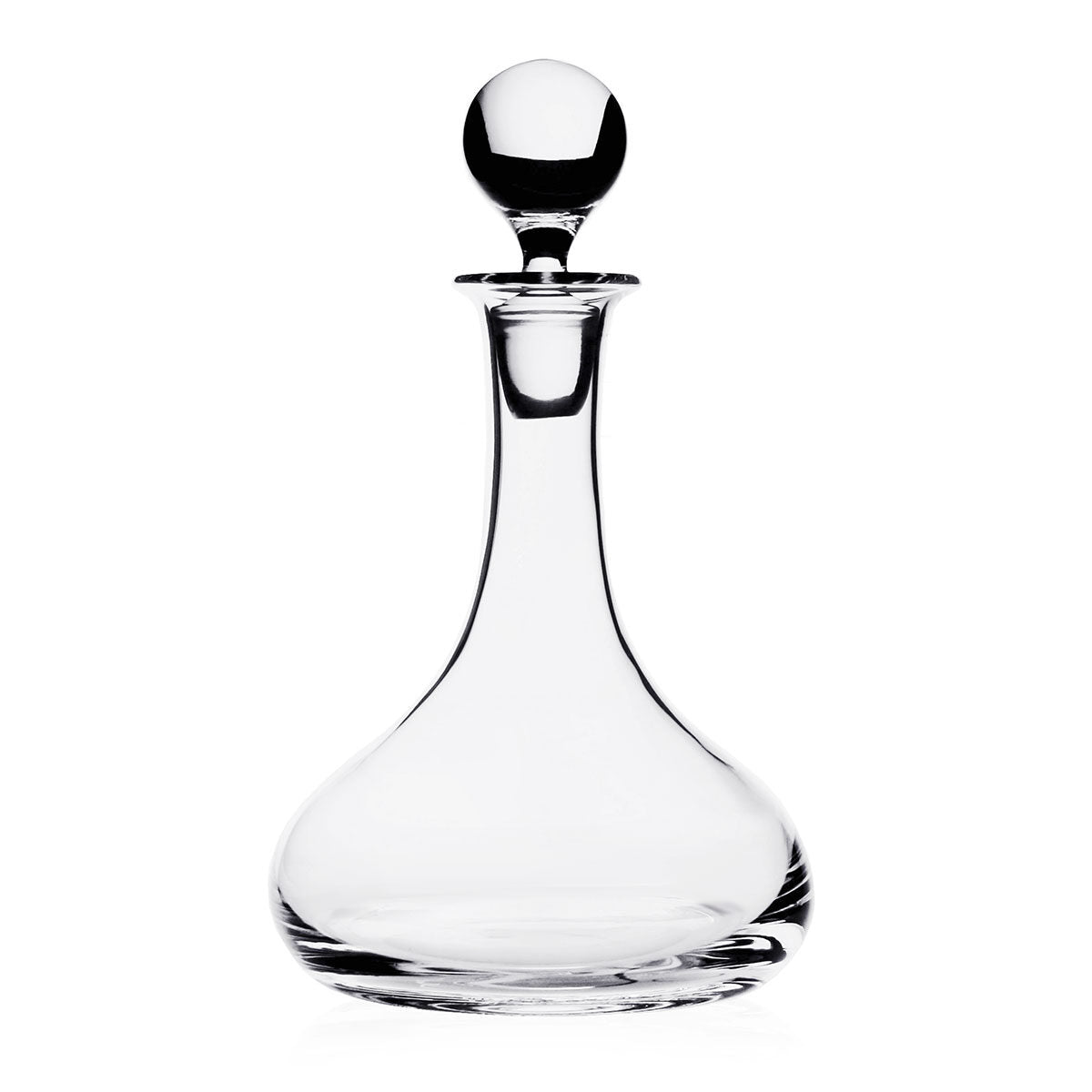 William Yeoward Classic Ships Decanter, handmade crystal, on a white background