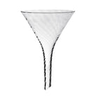 William Yeoward Classic Wine Funnel, handmade crystal, on a white background