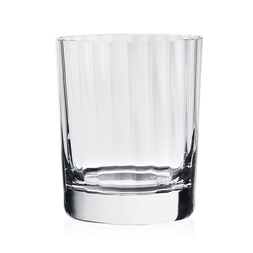 William Yeoward Corinne Double Old Fashioned Straight Tumbler, handmade crystal, on a white background