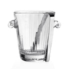 William Yeoward Corinne Ice Bucket with Tongs, handmade crystal, detail view