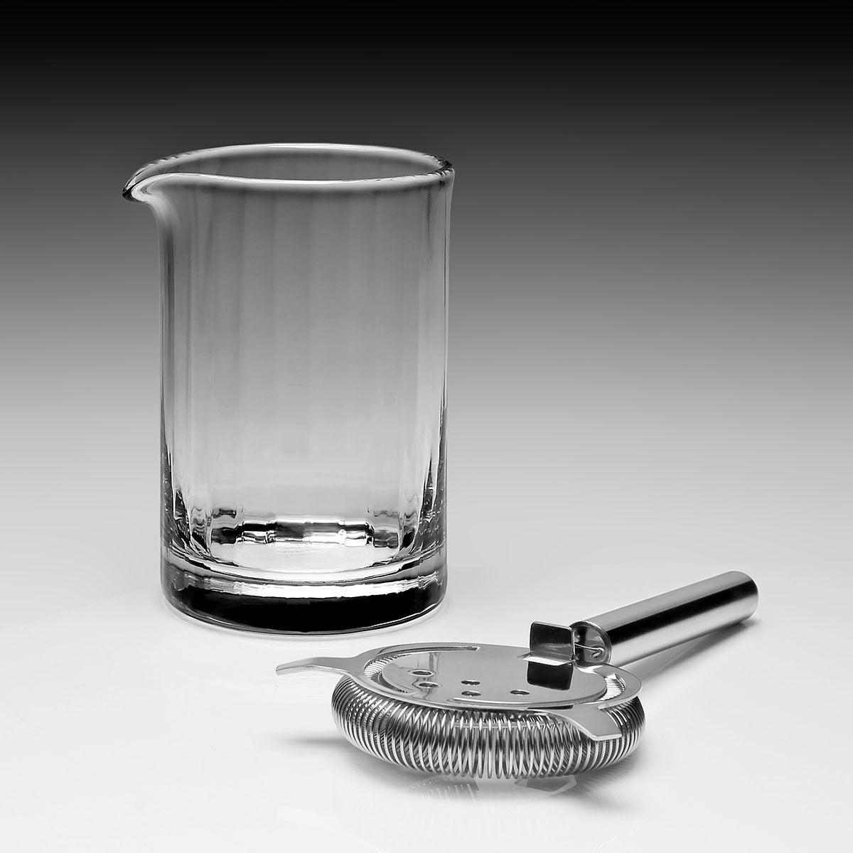 William Yeoward Corinne Mixer & Strainer, handmade crystal, detail view