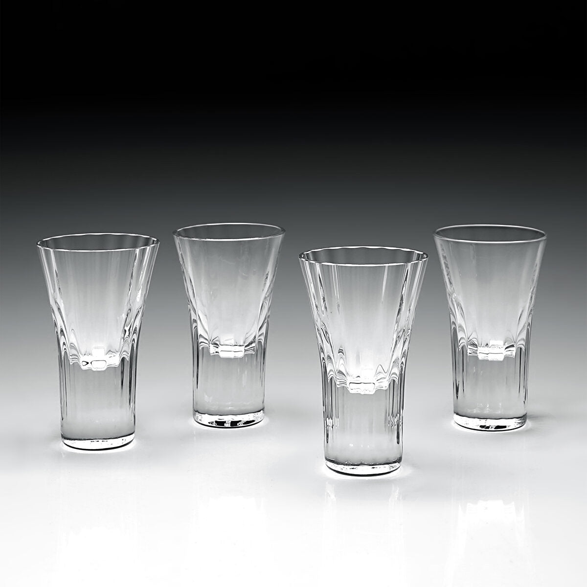 William Yeoward Corinne Set of 4 shot Tumblers, handmade crystal, detail view