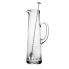 William Yeoward Corinne Tall Cocktail Jug & Spoon, handmade crystal, on a white background