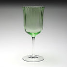 William Yeoward Corinne Water Goblet Green in Green, handmade crystal, detail view
