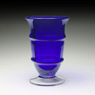 William Yeoward Cotswold Footed Vase 9½" / 240mm Sky Blue in Sky Blue, handmade crystal, detail view