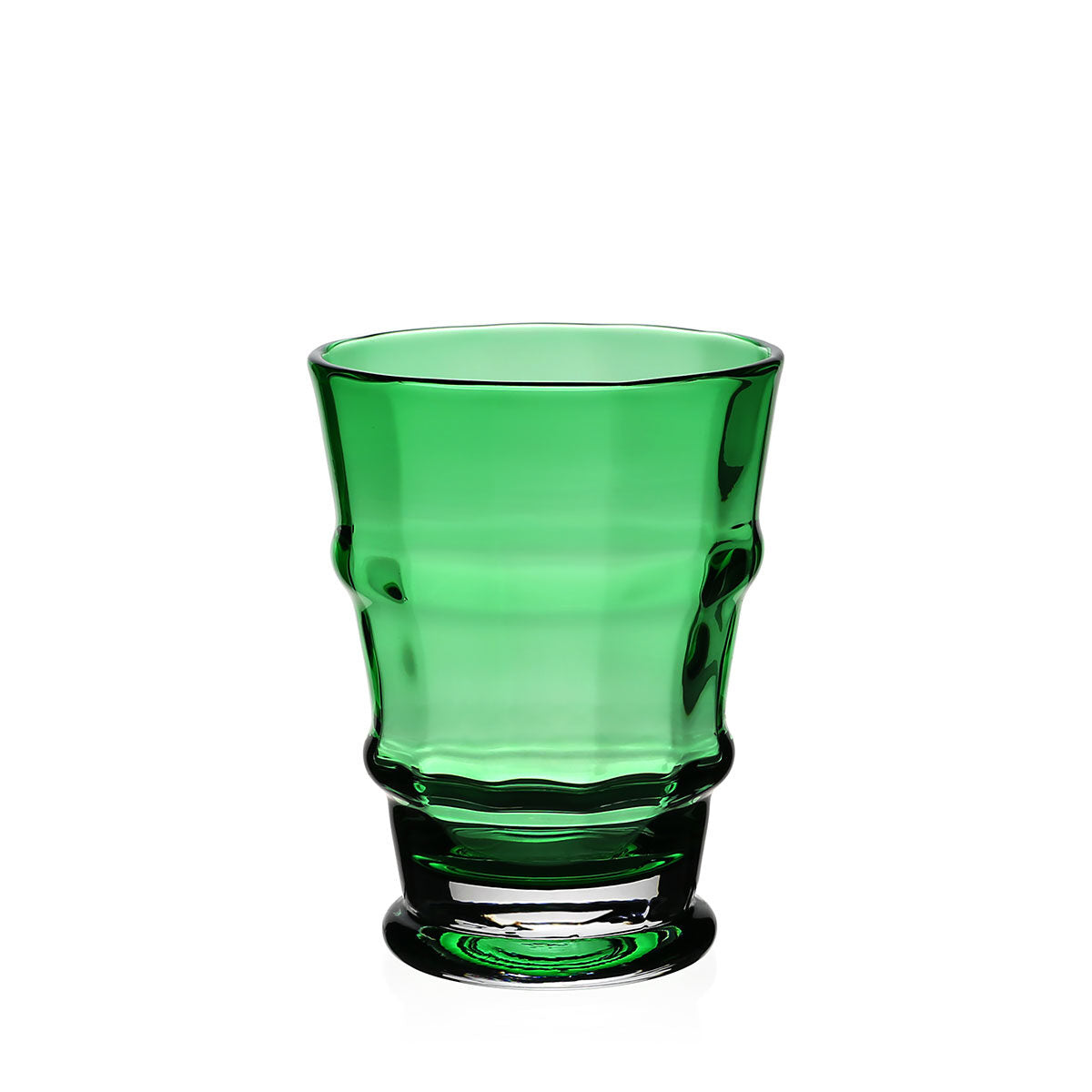 William Yeoward Cotswold Vase 6¾" / 170mm Apple Green in Apple Green, handmade crystal, on a white background