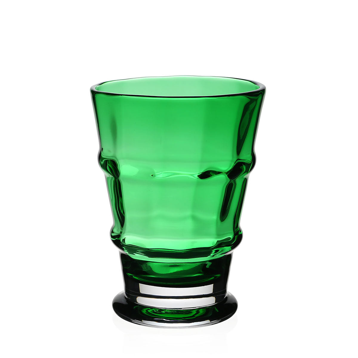 William Yeoward Cotswold Vase 8¼" / 210mm Apple Green in Apple Green, handmade crystal, on a white background