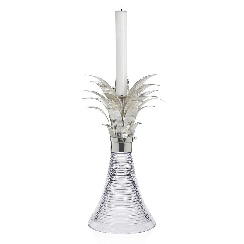 William Yeoward Cristabel Candlestick 12" / 30.5cm, handmade crystal, on a white background