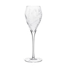 William Yeoward Daisy B Champagne Flute, handmade crystal, on a white background